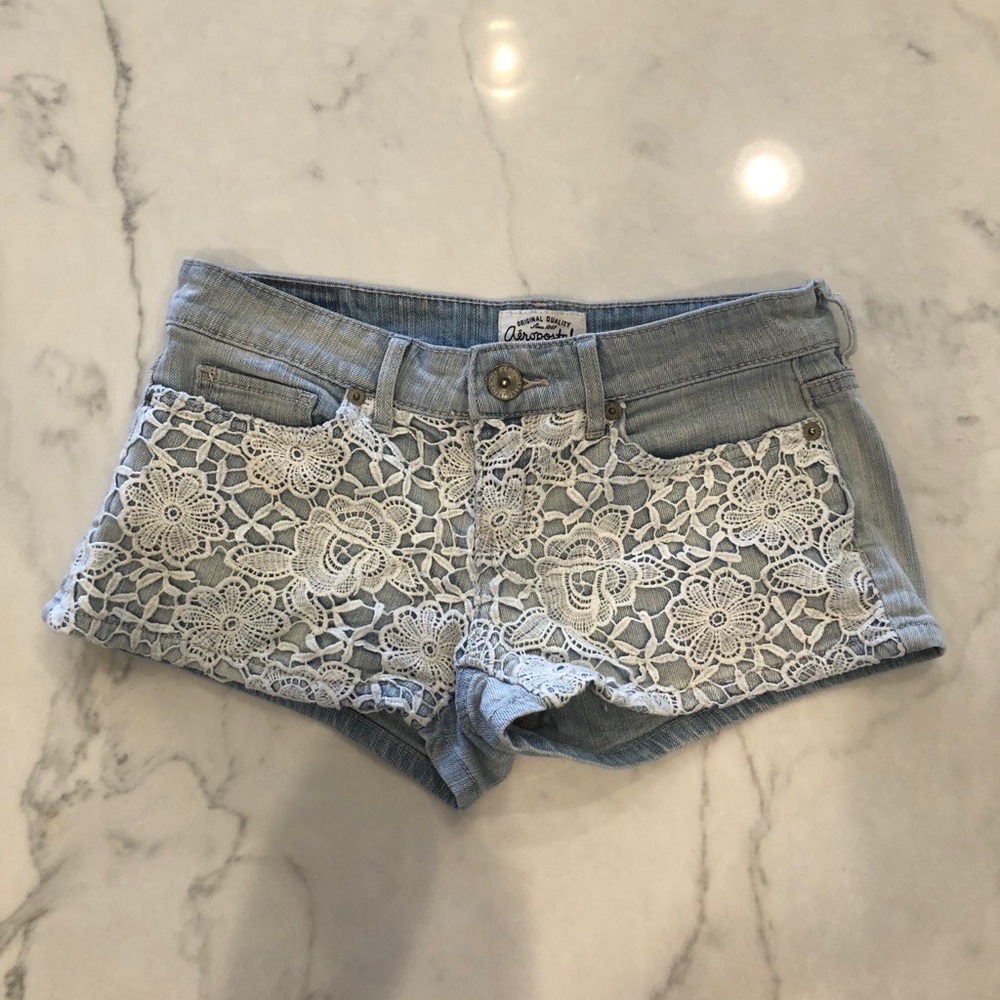 Denim Shorts with flower design